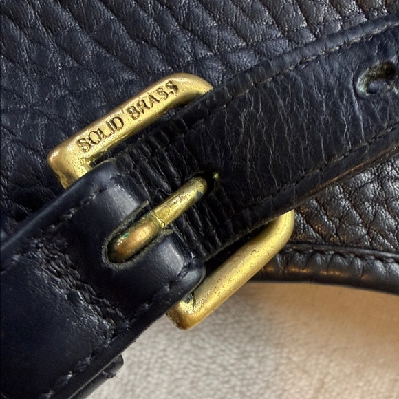 Dooney & Bourke Vintage 90s Y2K Black Pebbled Leather Shoulder Bag - Picture 11 of 14